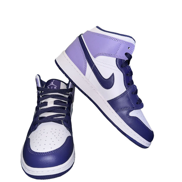 Jordan 1 Mid White Sky J Purple