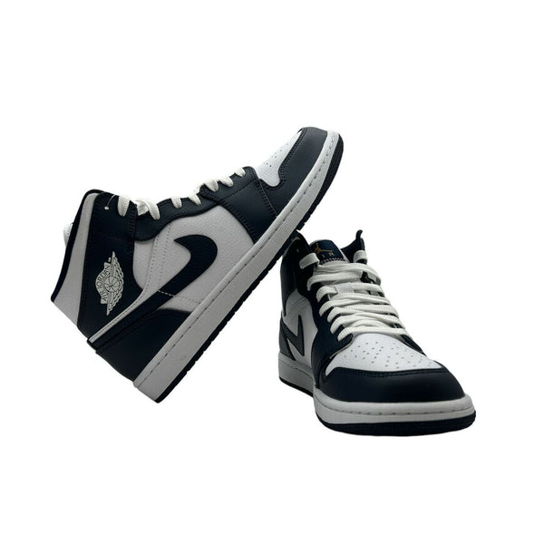 Jordan 1 Mid White Metallic Gold Obsidian